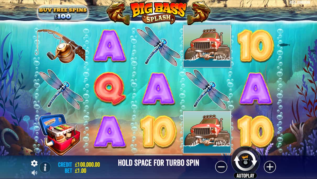 Big Bass Splash bonus buy feature screen